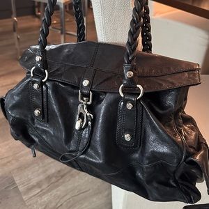 Francesco Biasia black leather tote. Great condition